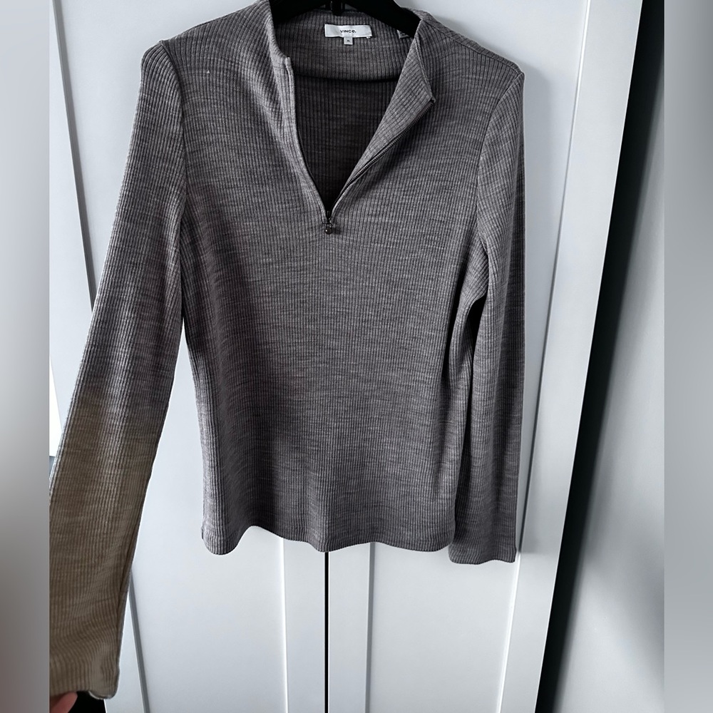 VINCE RIBBED LONGSLEEVE